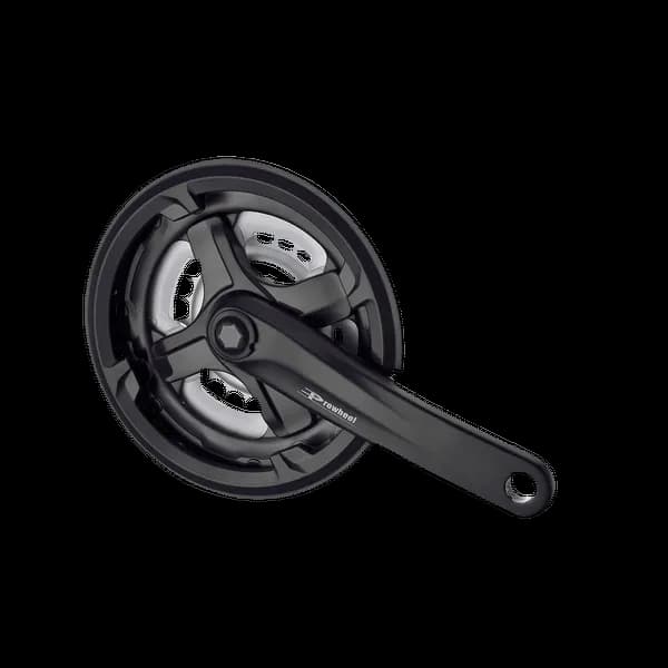 Шатун Алюмiнiй L170мм 24-34-42Т під квадрат PROWHEEL TA-CM68 чорний з Pl захистом