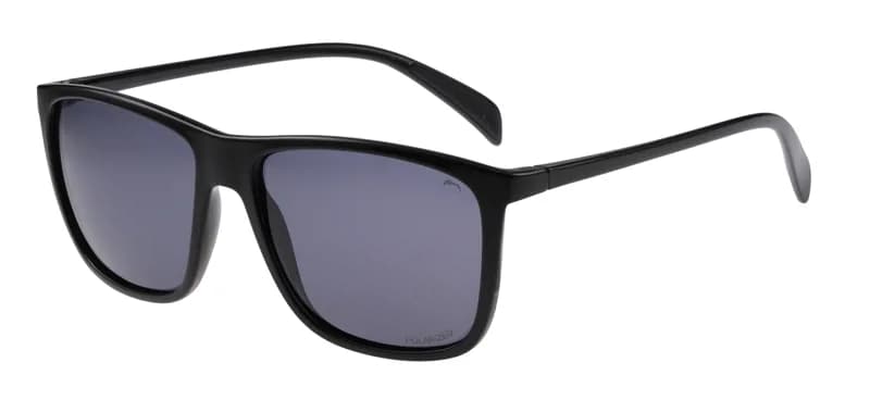 Окуляри Relax Dubbo чорні глянцеві, лінза smoke (Polarized TAC 1,1 mm), кат. 3