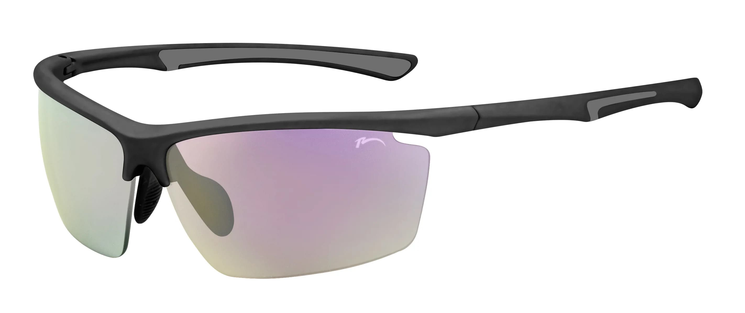 Окуляри дитячі Relax Quarry чорні матові, лінза smoke (PC ), red mirror, кат. 2