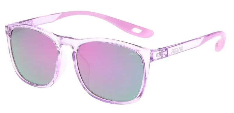 Окуляри дитячі Relax Siri фіолетові кристальні, лінза smoke (PC), purple revo, кат. 3