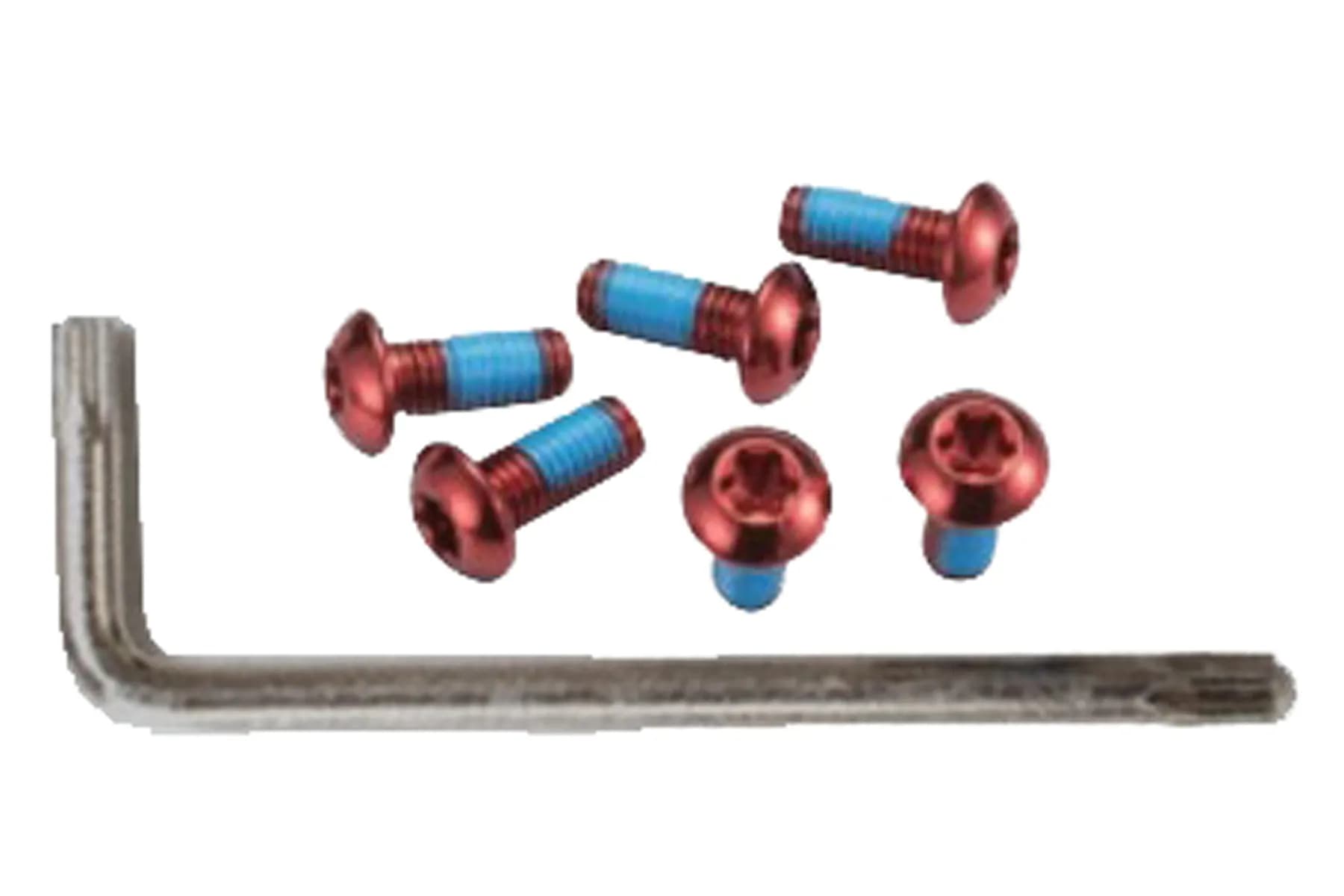 Гвинти Alligator для кріплення ротора Torx червоний 6 шт + ключ