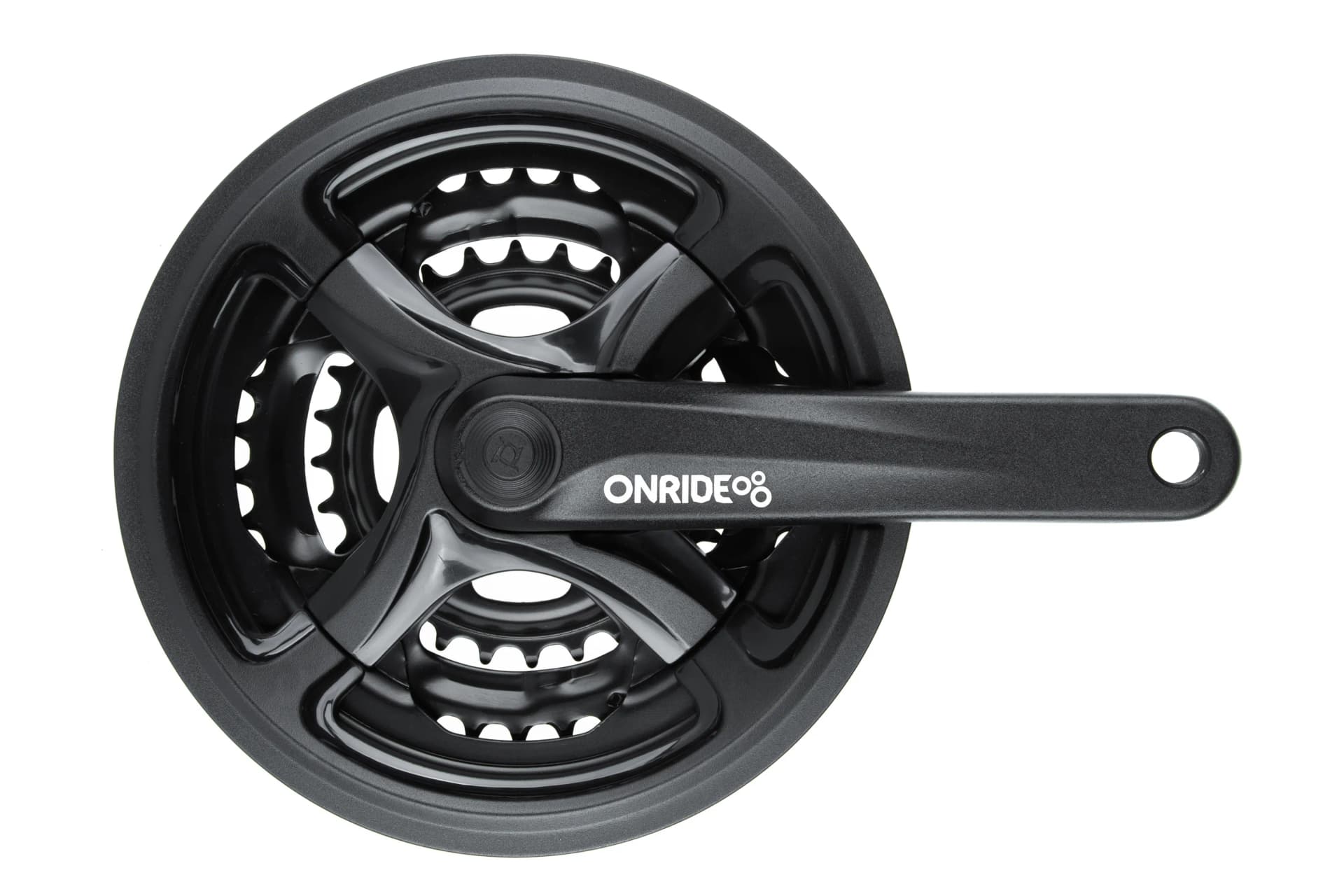 Комплект шатунів ONRIDE Trio 840P, під квадрат, 175 мм, 48-38-28Т, на 8/7/6 шв., чорний