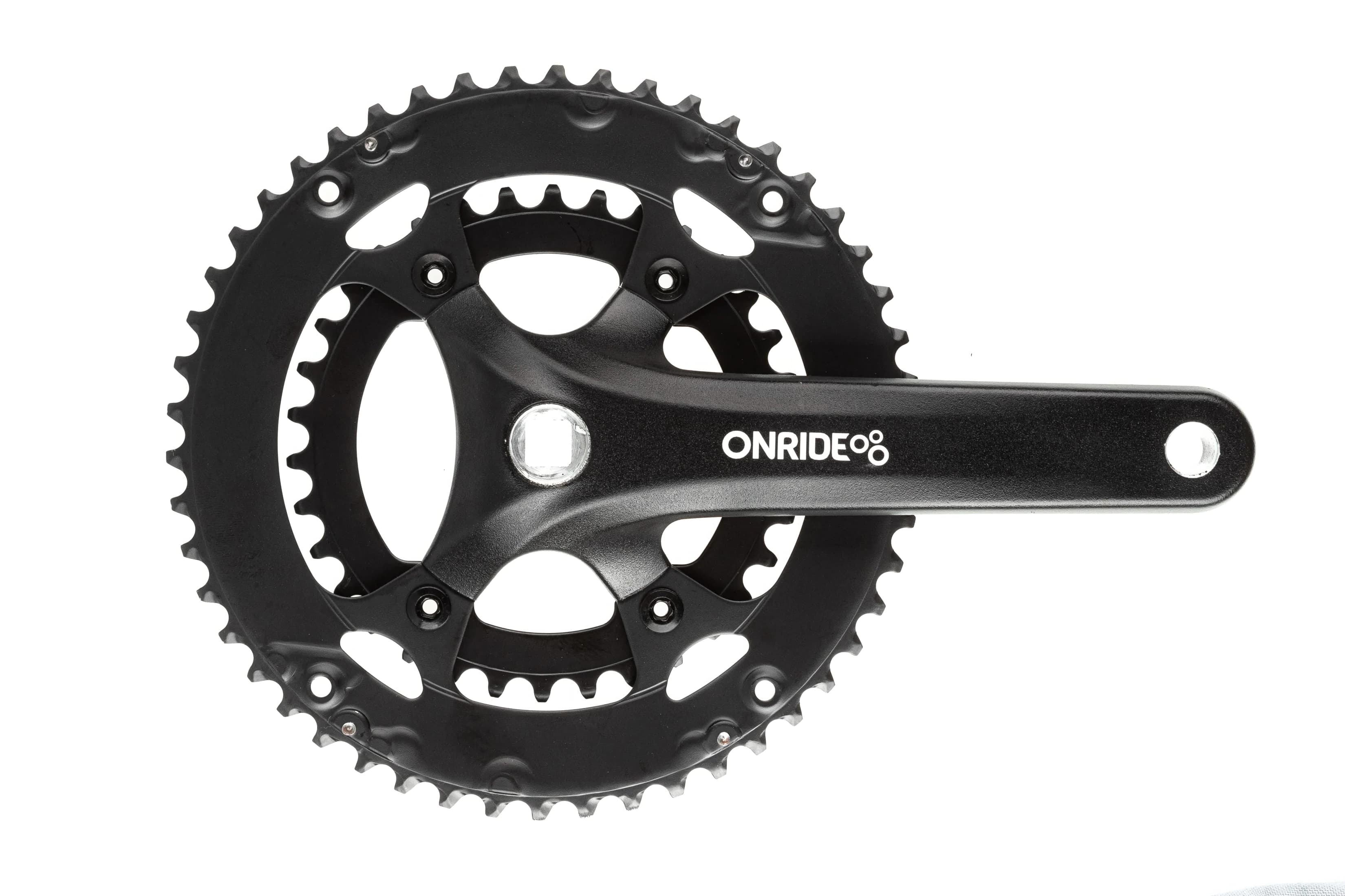Шатуни ONRIDE Duet 910, під квадрат, 170 мм, 34-50Т, BCD 110/80 мм, на 9/8 шв., чорний