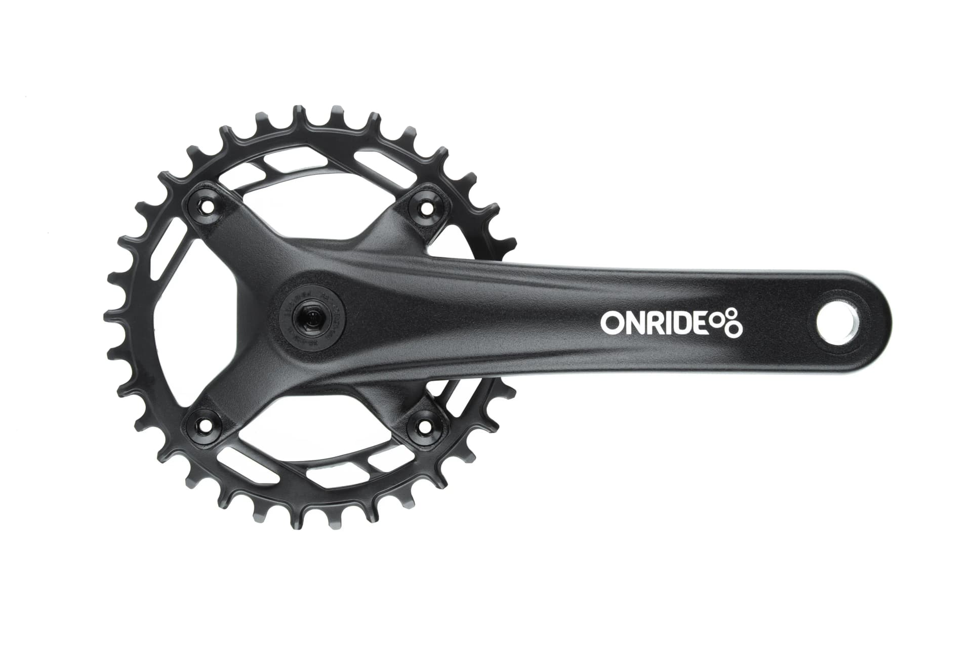 Комплект шатунів ONRIDE Solo 1110, під квадрат, 175 мм, 34Т, BCD 104 мм, на 11/10/9 шв., чорний
