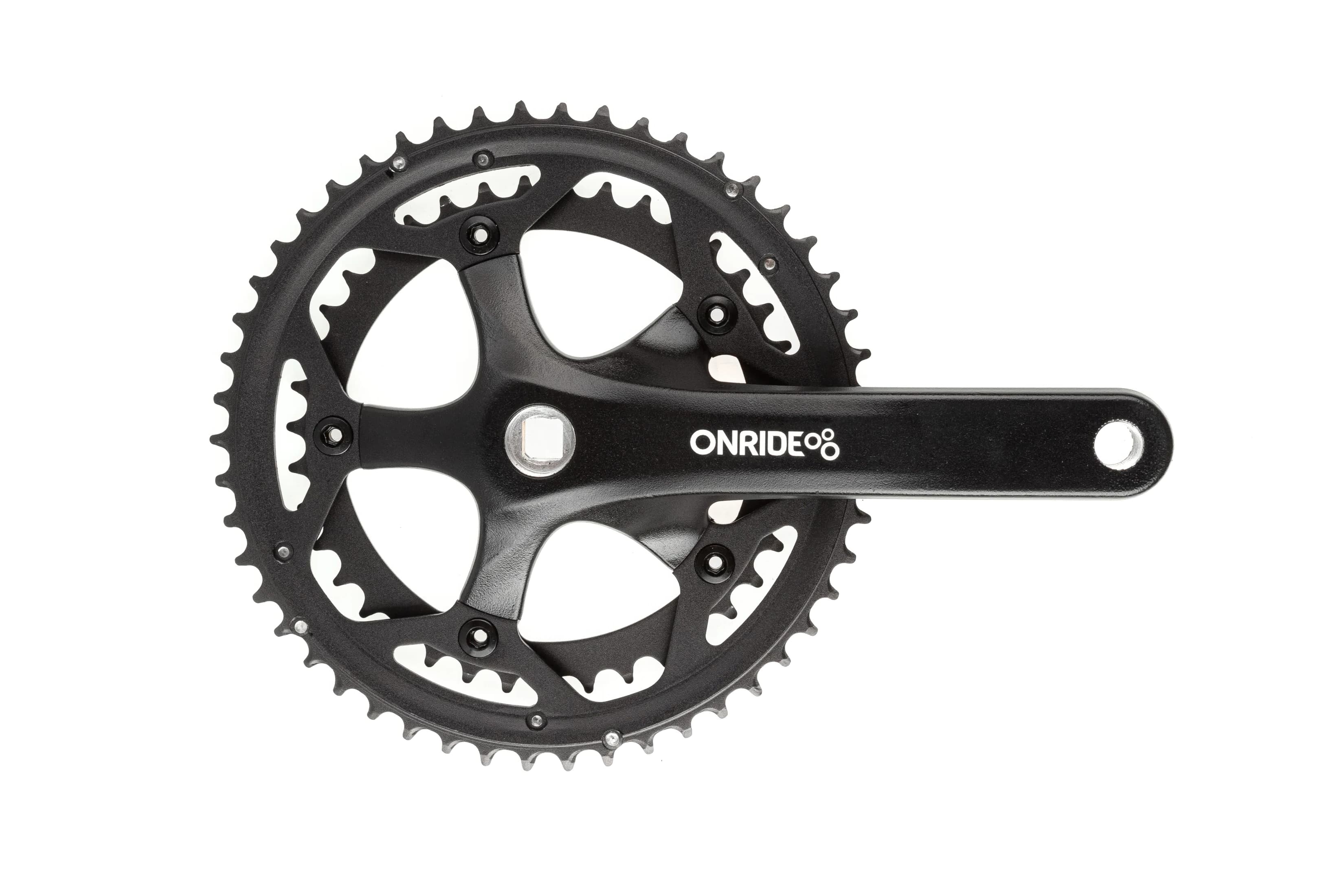 Шатуни ONRIDE Duet 1020, під квадрат, 170 мм, 39-50Т, BCD 130 мм, на 10/9 шв., чорний