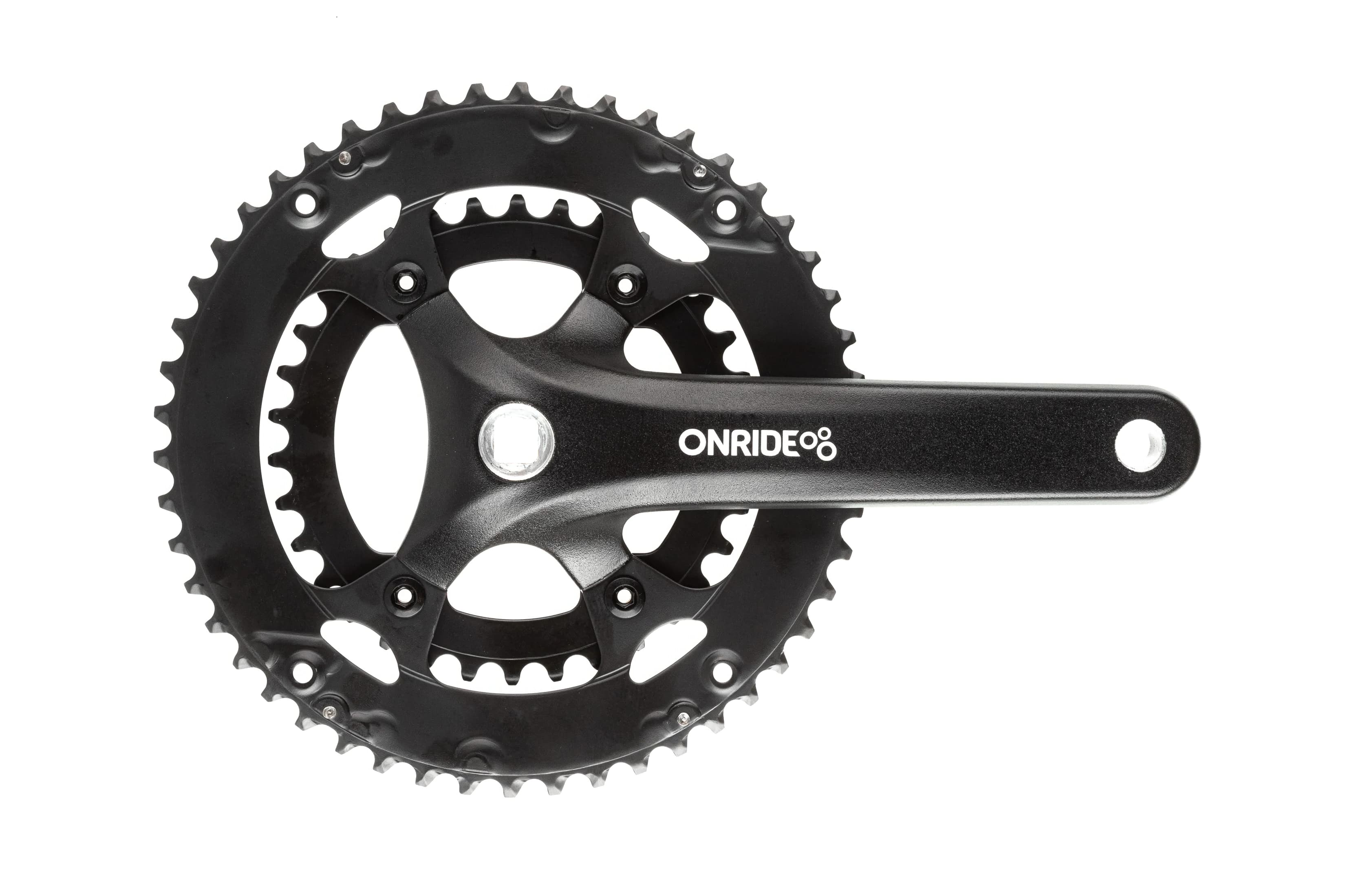 Шатуни ONRIDE Duet 910, під квадрат, 175 мм, 34-50Т, BCD 110/80 мм, на 9/8 шв., чорний