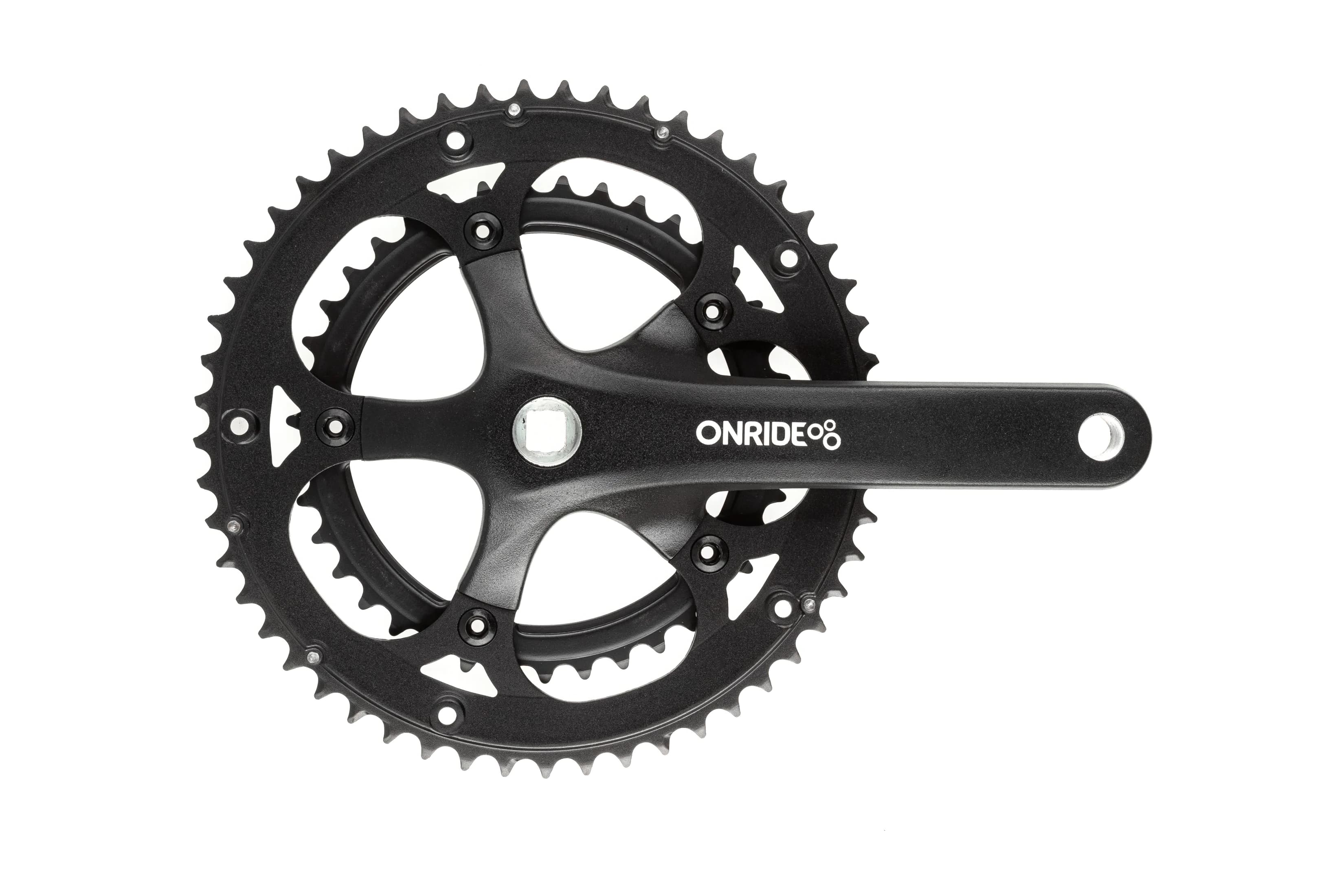 Шатуни ONRIDE Duet 1010, під квадрат, 170 мм, 39-53Т, BCD 130 мм, на 10/9 шв., чорний