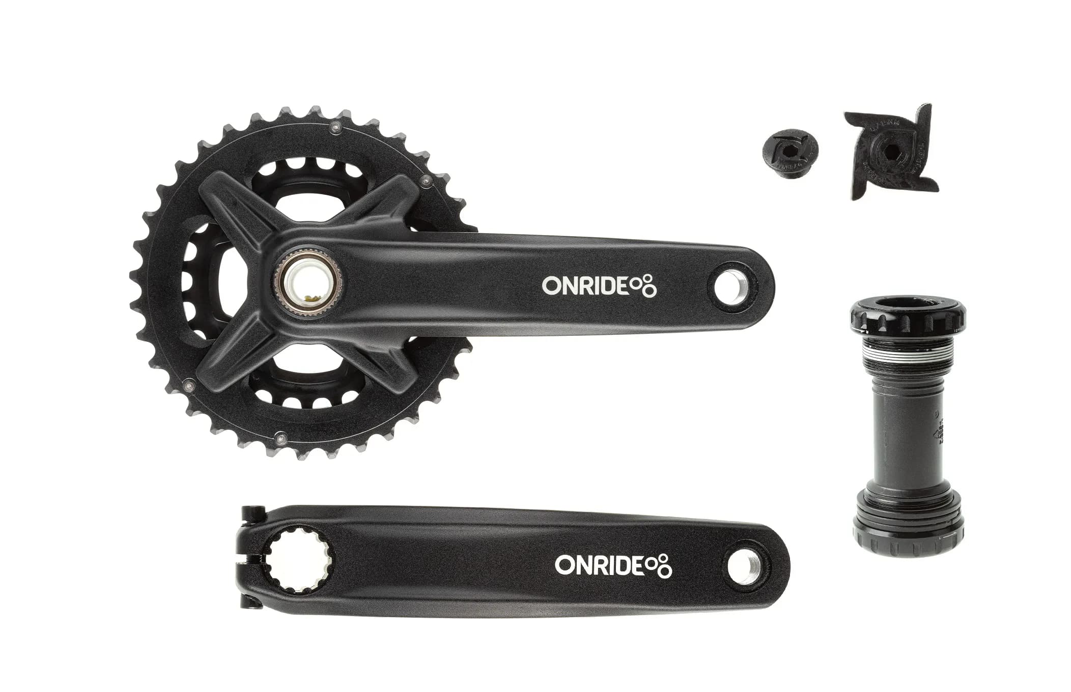 Шатуни ONRIDE Duet Pro 1210, Hollowtech, 170 мм, 26-36Т, BCD 104/64, 12/11 шв., з кареткою, чорний