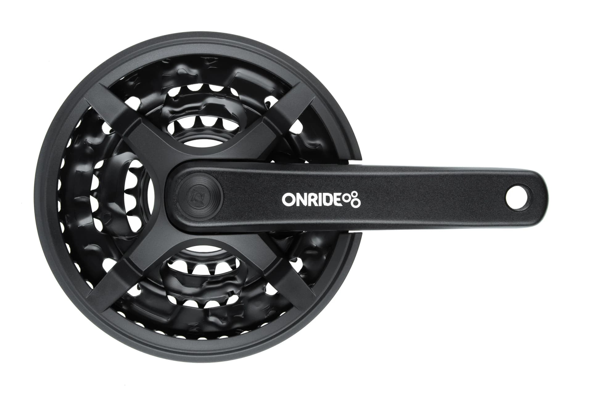 Комплект шатунів ONRIDE Trio 830P, квадрат, 170 мм, 42-32-22T, 8/7/6 швидкостей, чорні (конверт)