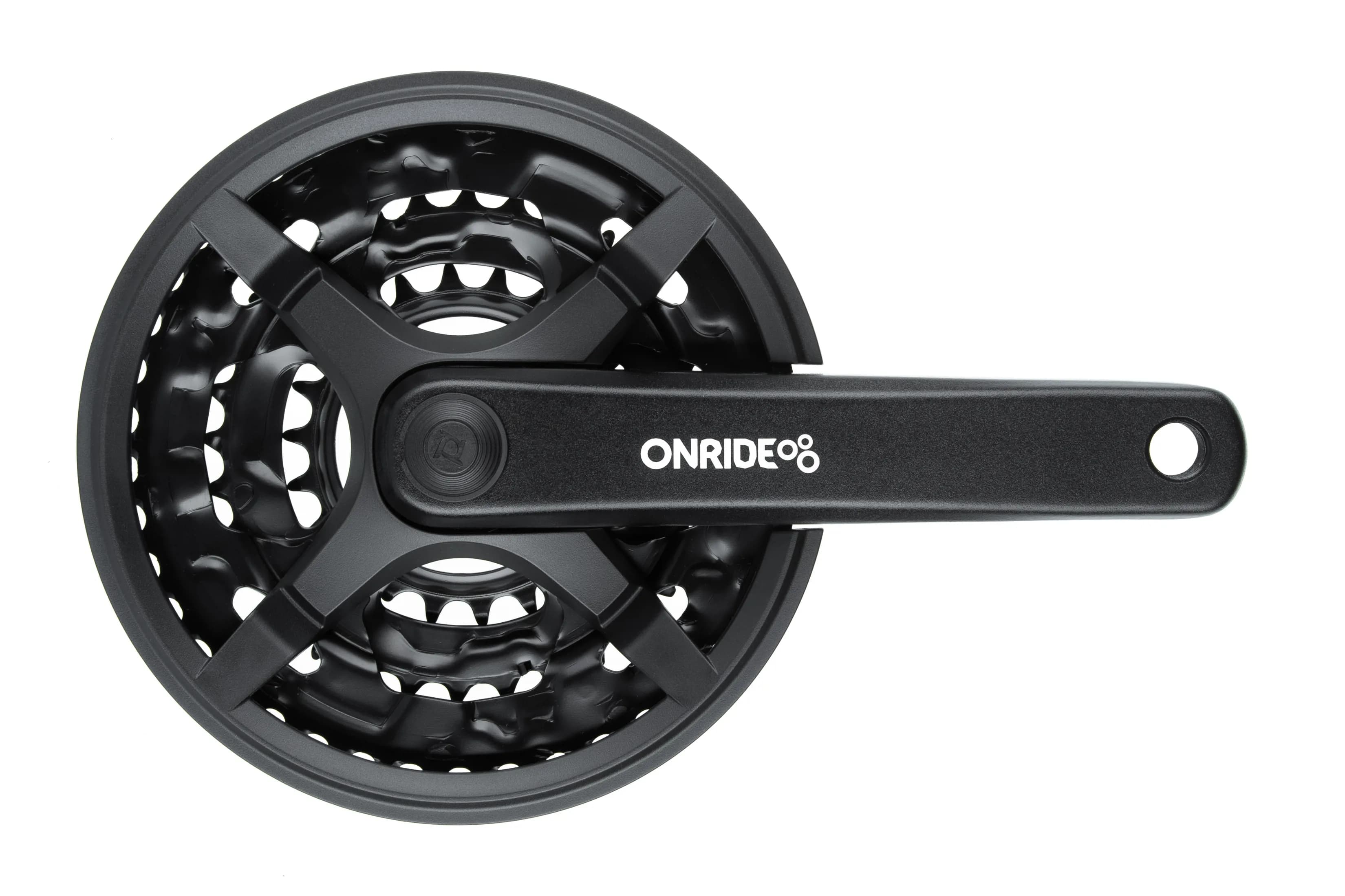 Шатуни ONRIDE Trio 830P, під квадрат, 170мм, 22-32-42T, на 8/7/6 швидкостей, чорні (конверт)
