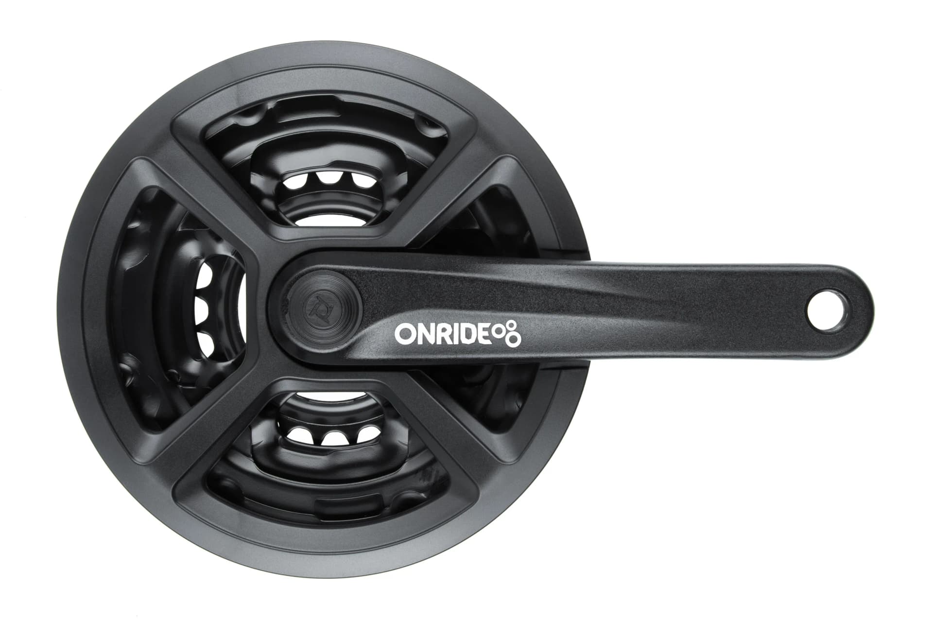 Комплект шатунів ONRIDE Trio 820P, квадрат, 170 мм, 42-34-24T, 8-6 швидкостей, чорні (конверт)