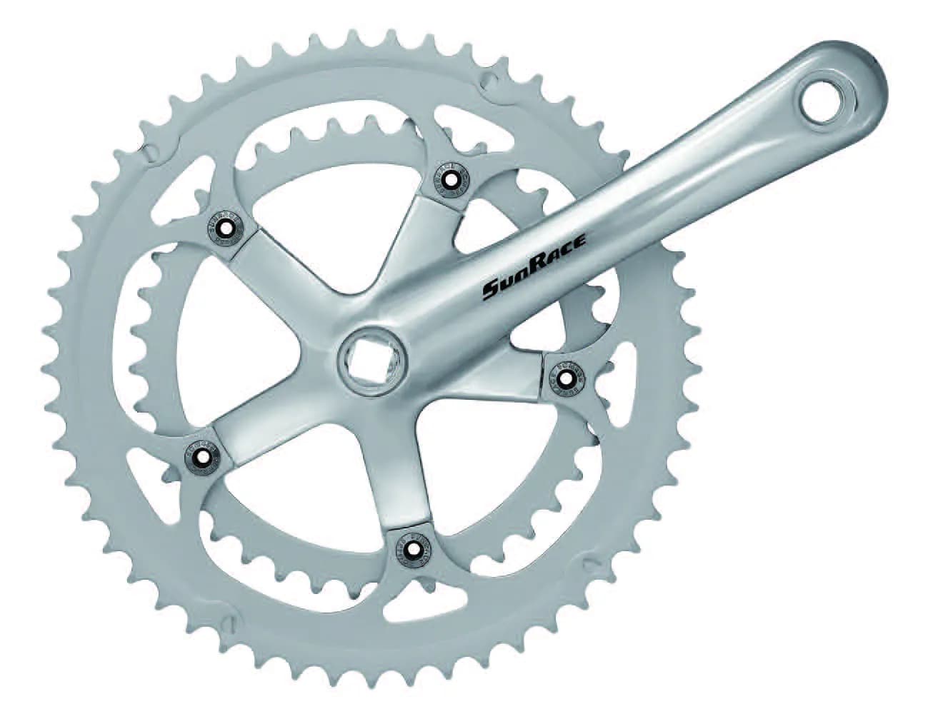 Комплект шатунів SunRace FCR31 під квадрат, 170 мм, 53-39T, на 8/7/6шв.
