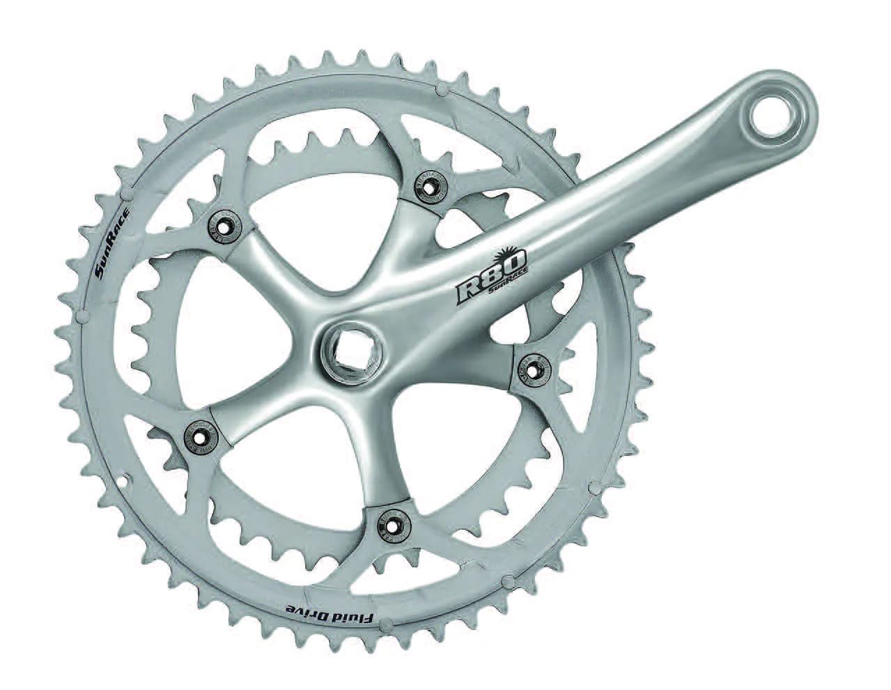 Комплект шатунів SunRace FCR810 під квадрат, 170 мм, 53-39T, на 8/7/6шв.