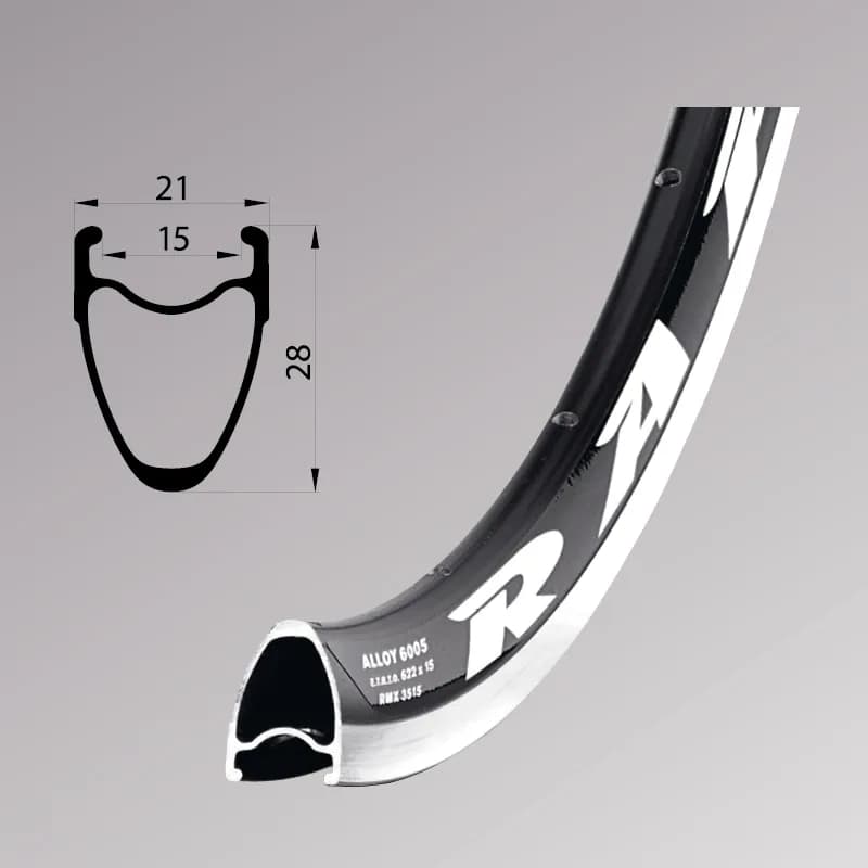 Обід Remerx RAPID RMX 3515, 28'', 622x15, 32 отв., FV, чорний анодований, V-Br, CNC