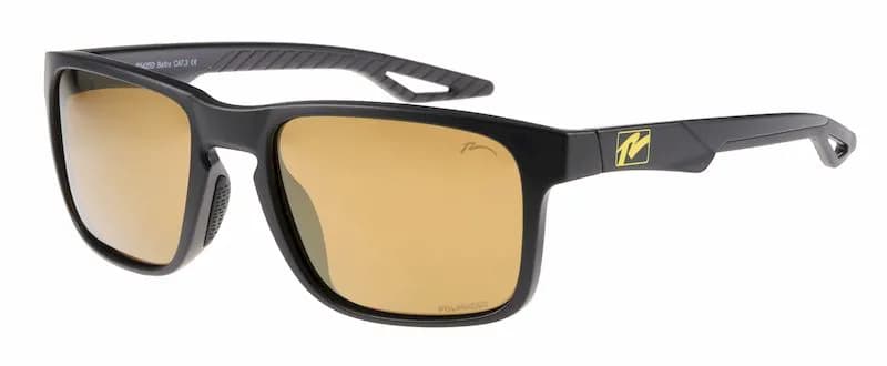 Окуляри Relax Baltra чорні матові, лінза smoke (Polarized TAC 1,1 mm), gold mirror, кат. 3
