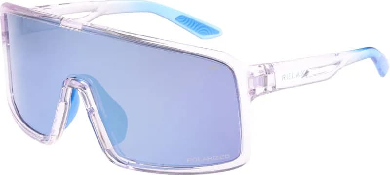 Окуляри Relax Gull кристільні/прозорі кристальні, лінза smoke  (Polarized TAC 1,0 mm), ice blue revo