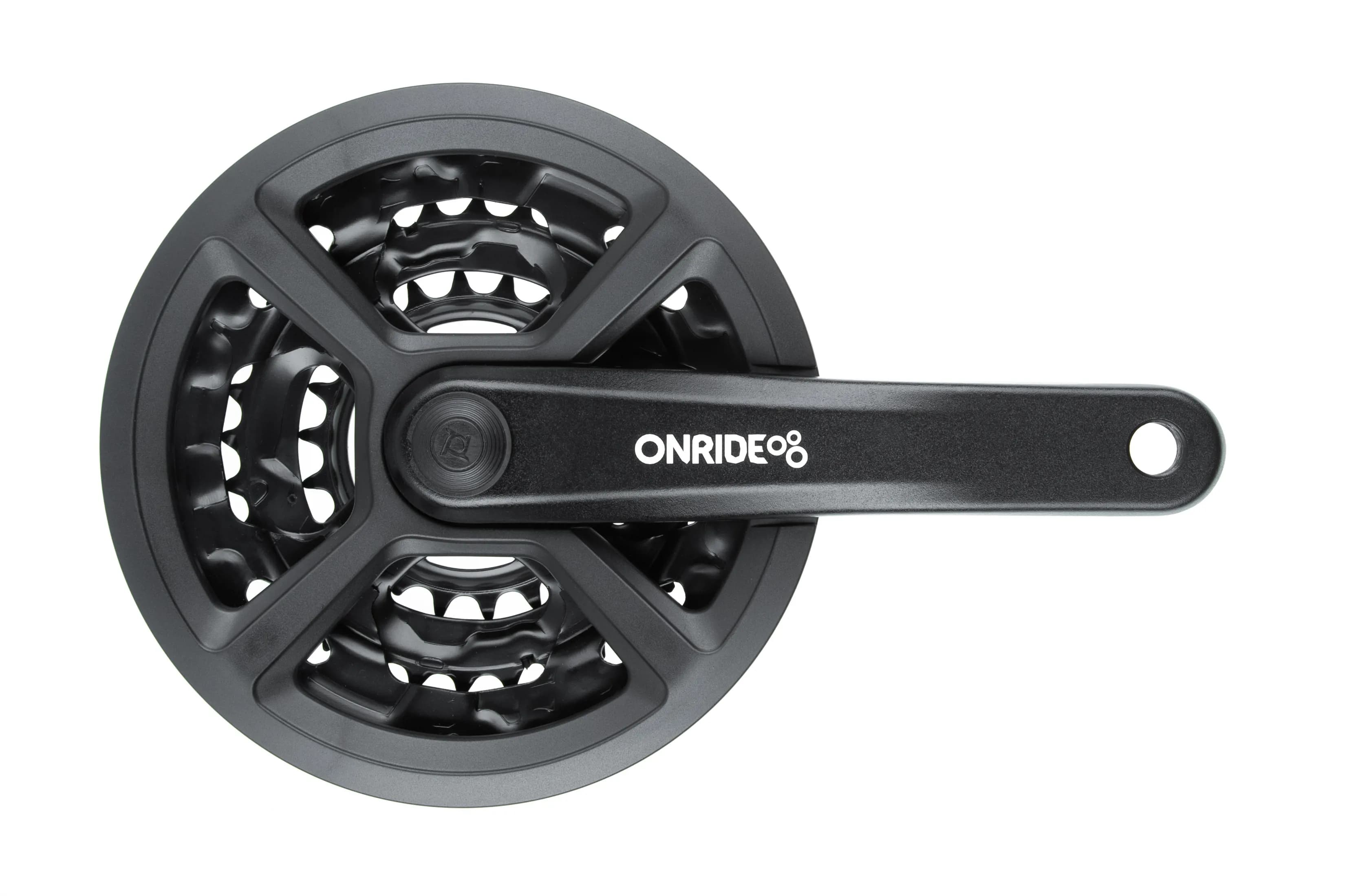 Шатуни ONRIDE Trio 810P, під квадрат, 175мм, 22-32-42T, на 8/7/6 швидкостей, чорні (конверт)