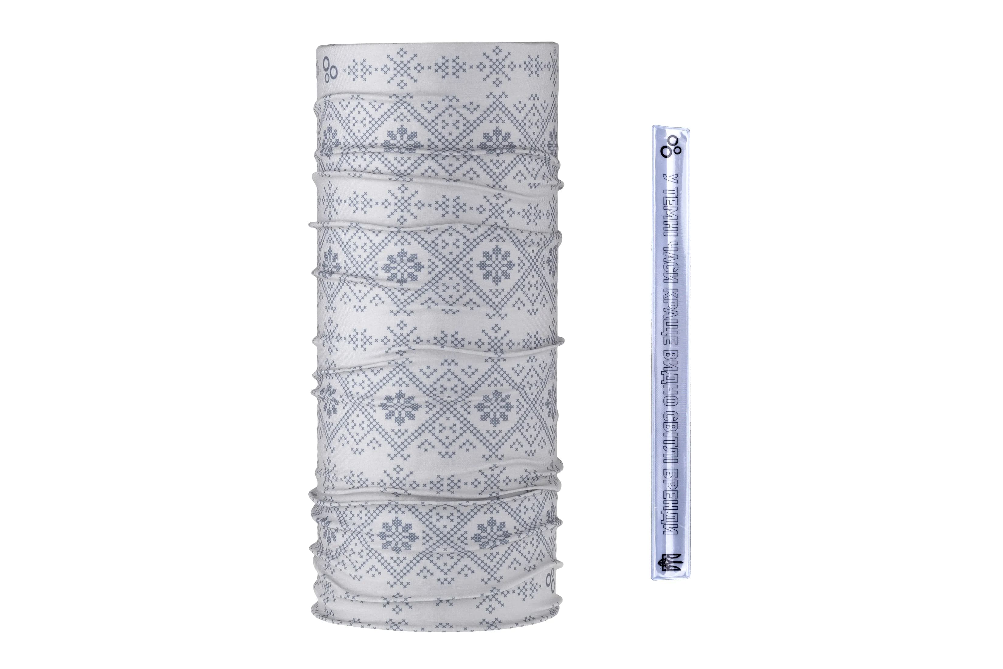 Головний убір ONRIDE Ornament сірий (в комплекті світловідбивайка ONRIDE)