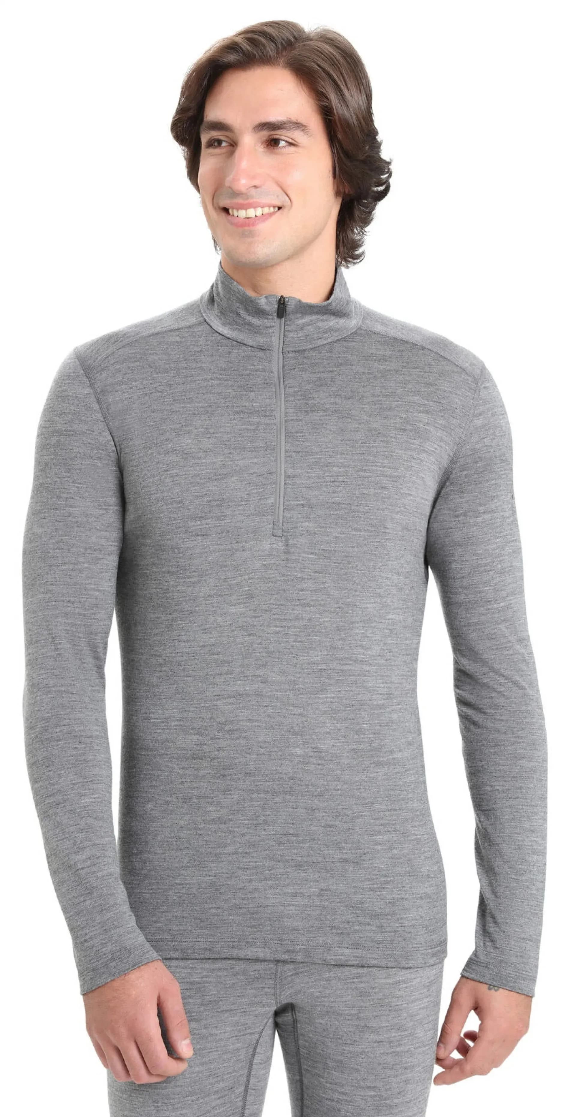 Термофутболка з довгим рукавом ICEBREAKER 200 Oasis LS Half Zip MEN GRITSTONE-013 S