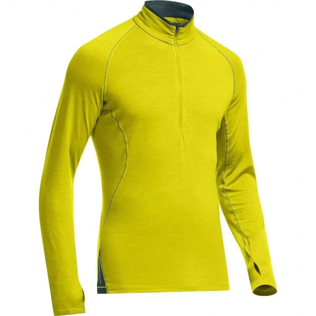 Термофутболка з довгим рукавом ICEBREAKER Sprint LS Half Zip MEN chartreuse/pine L
