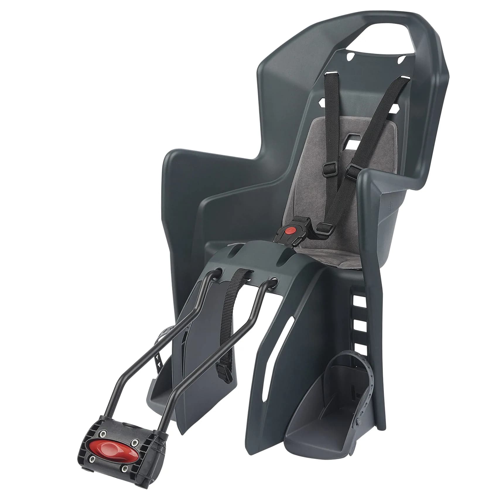 Дитяче крісло заднє POLISPORT Koolah FF 29" на підсідельну трубу, 26"-29", 9-22 кг, темно-сіре