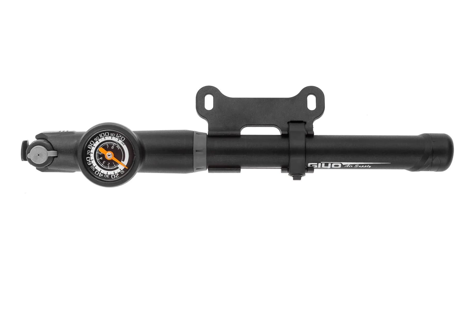 Насос компактний Giyo GP-871S, пластик, висувний шланг, манометр, 28см, 120psi/8,3bar