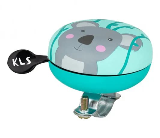 Дзвоник дитячий на кермо KLS Bell Kiddie Коала, діаметр кріплення 22 - 25 мм, бірюзовий