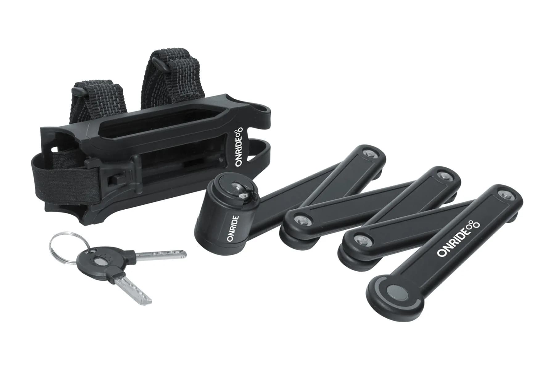Замок ONRIDE Bit фолдінговий, під ключ, з кріпленням, 3,5 х 188 х 54 мм