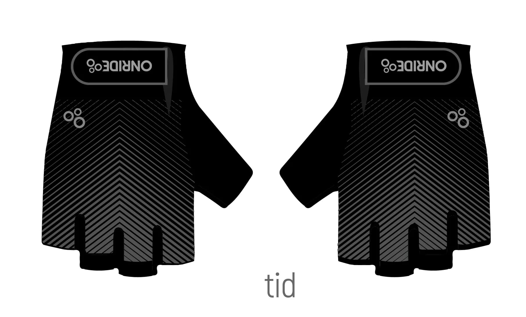 Рукавички ONRIDE TID 20 смужки колір чорний/сірий розмір L